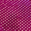 Chiffon fucsia con pois lurex oro