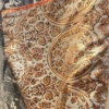 Jacquard tapestry oro e arancio